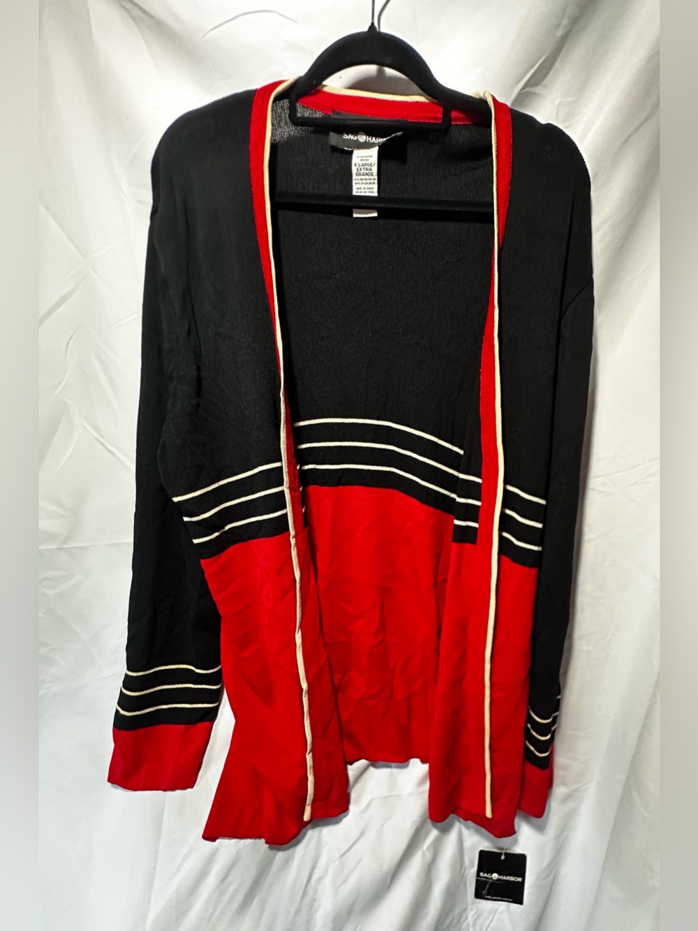 Sag Harbor Woman’s open-front cardigan Sweater